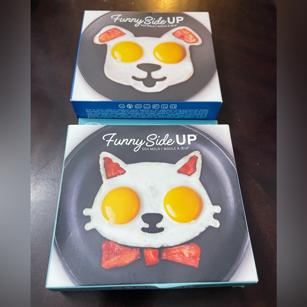 Cat and Dog egg molds. Makes breakfast fun for animal lovers.